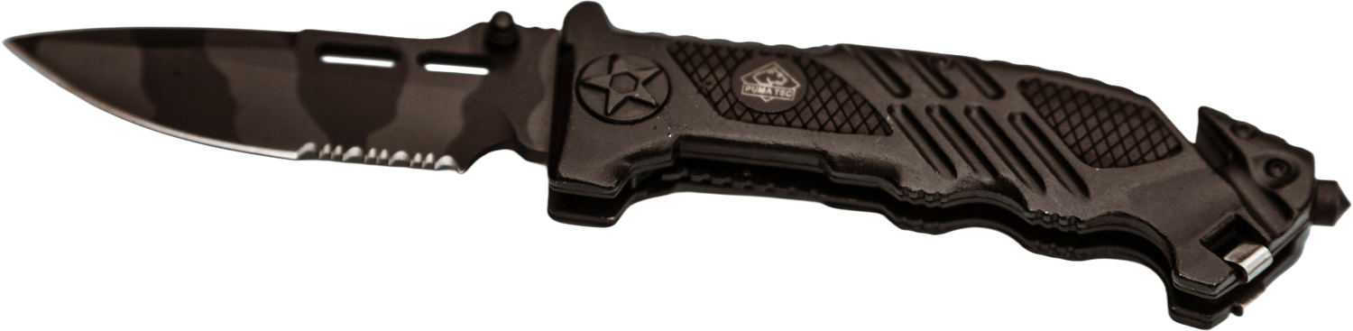PUMA TEC Rettungsmesser Liner Lock Tarn Pakka