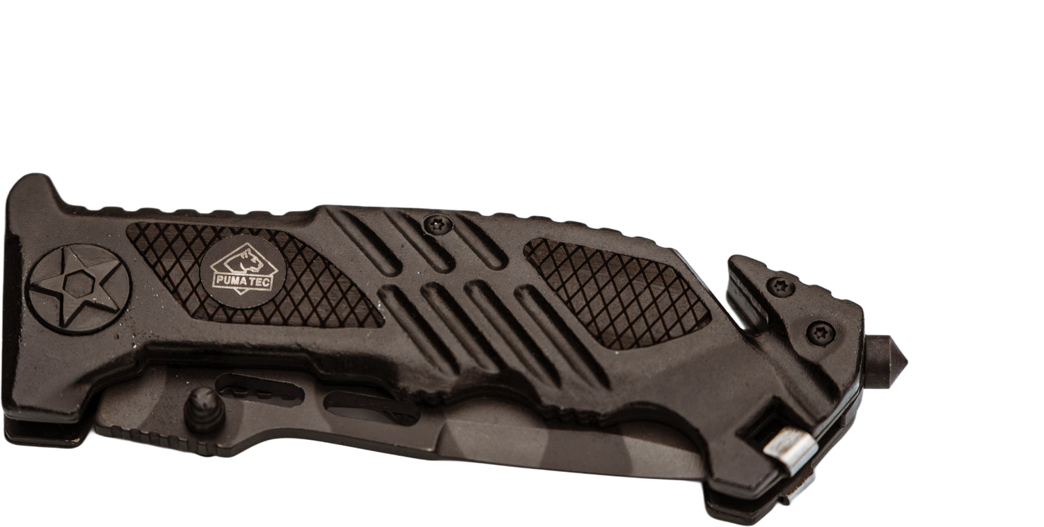 PUMA TEC Rettungsmesser Liner Lock Tarn Pakka